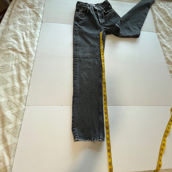 Agolde 90’s Pinch Waist High-Rise Straight Jeans Black Tea Color Size 22 Waist - Picture 9 of 12